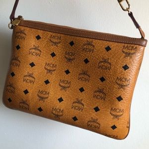 Authentic Mcm Visettos zip pouch.
